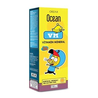 Orzax Ocean Vitamin Mineral - Portakal Aromalı 150ml - Orzax